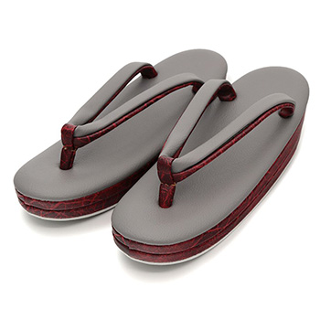 グレー×レッド