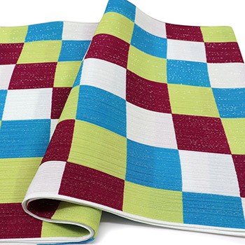 オフホワイト×納戸色×赤紫