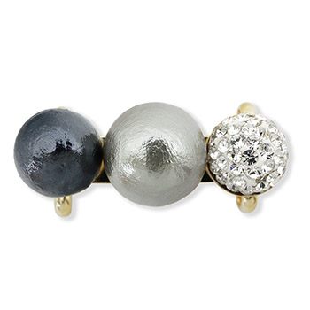 チャコール×グレー×シルバー（シングルラインストーン）