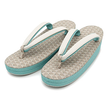 グレージュ×水色