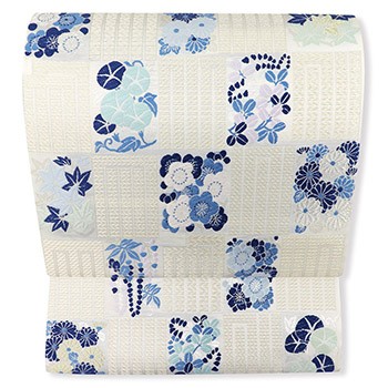 アイボリー・青（金糸）