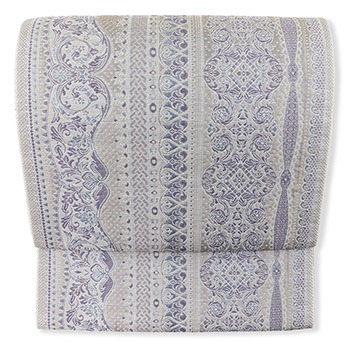 薄ベージュ×紫