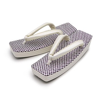 紫×オフホワイト