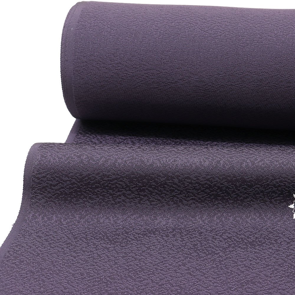 飛び柄刺繍小紋（華紋）：紫
