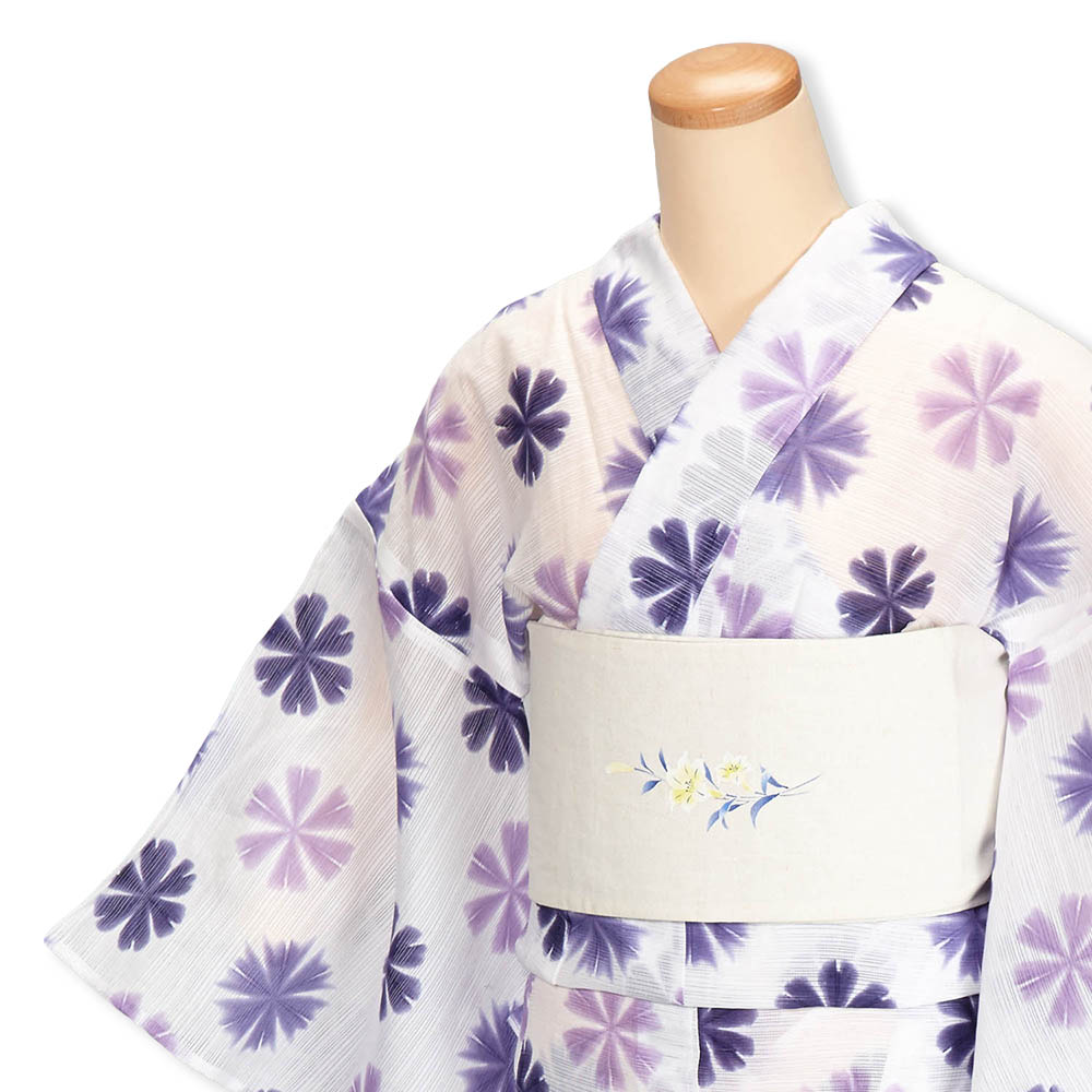 いち利の特撰オトナ浴衣（撫子）：紫