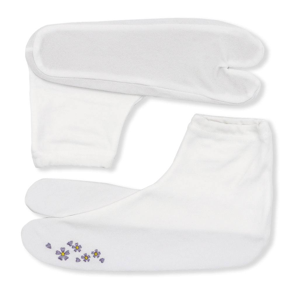 刺繍ストレッチ足袋(桜)『たび姫』