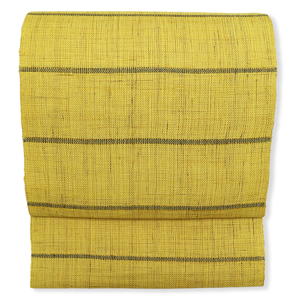 仕立て上がり本麻手織り八寸名古屋帯：黄色『からむし』: 帯｜着物（きもの）通販サイト いち利モール