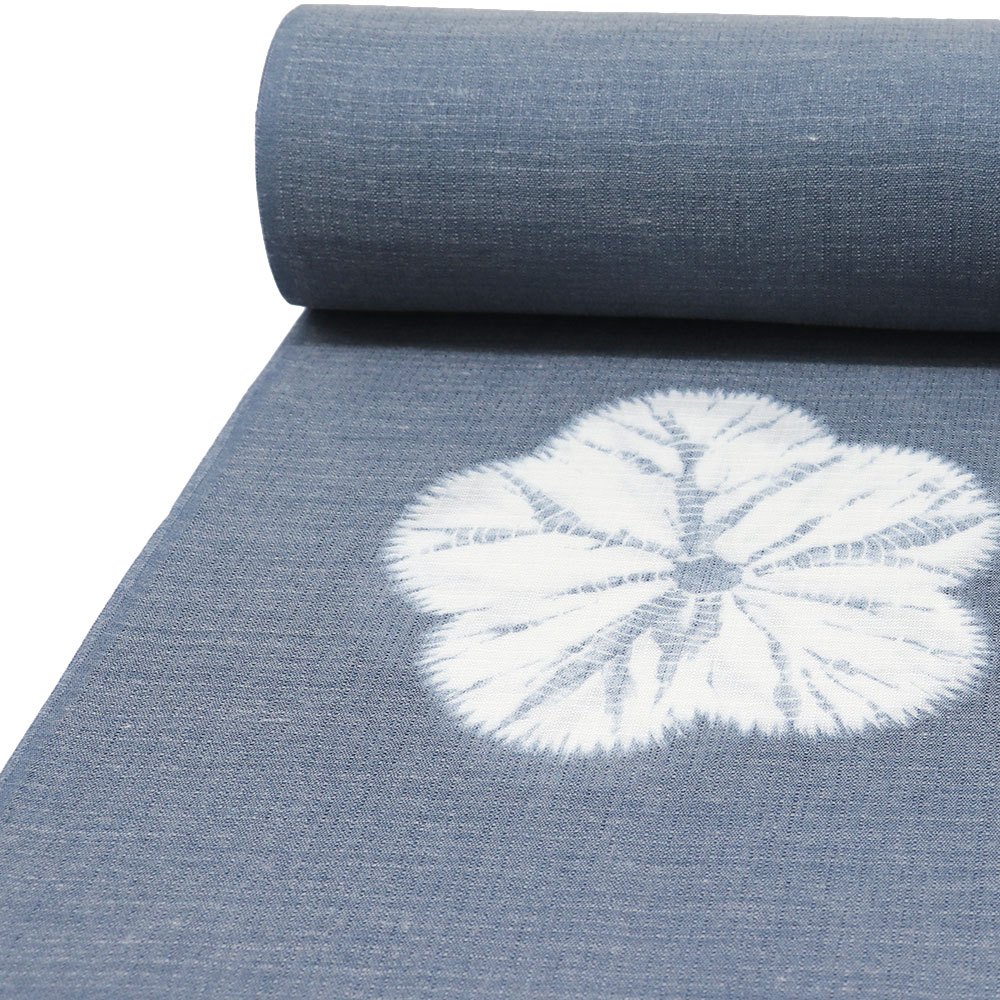 洗える夏長襦袢(絞り風梅花)『紅梅襦袢』【東レ爽竹】