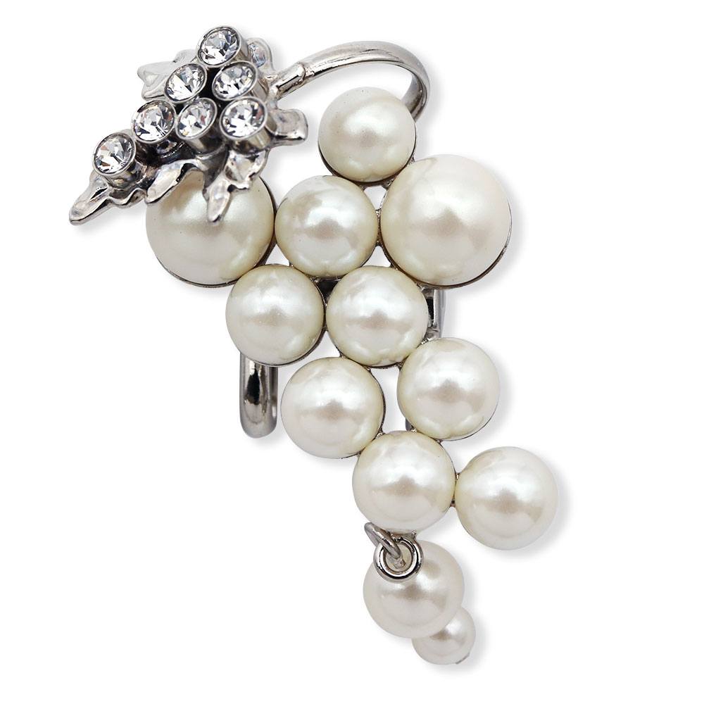 パール帯留(重ね葡萄)『花しおり』【大原商店】