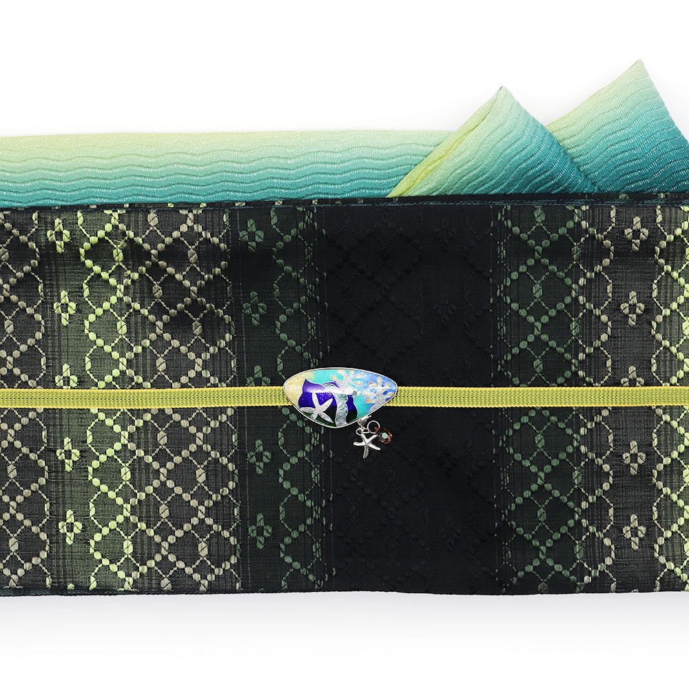 京七宝焼帯留『SHELL』【wayuplus×いち利モール】