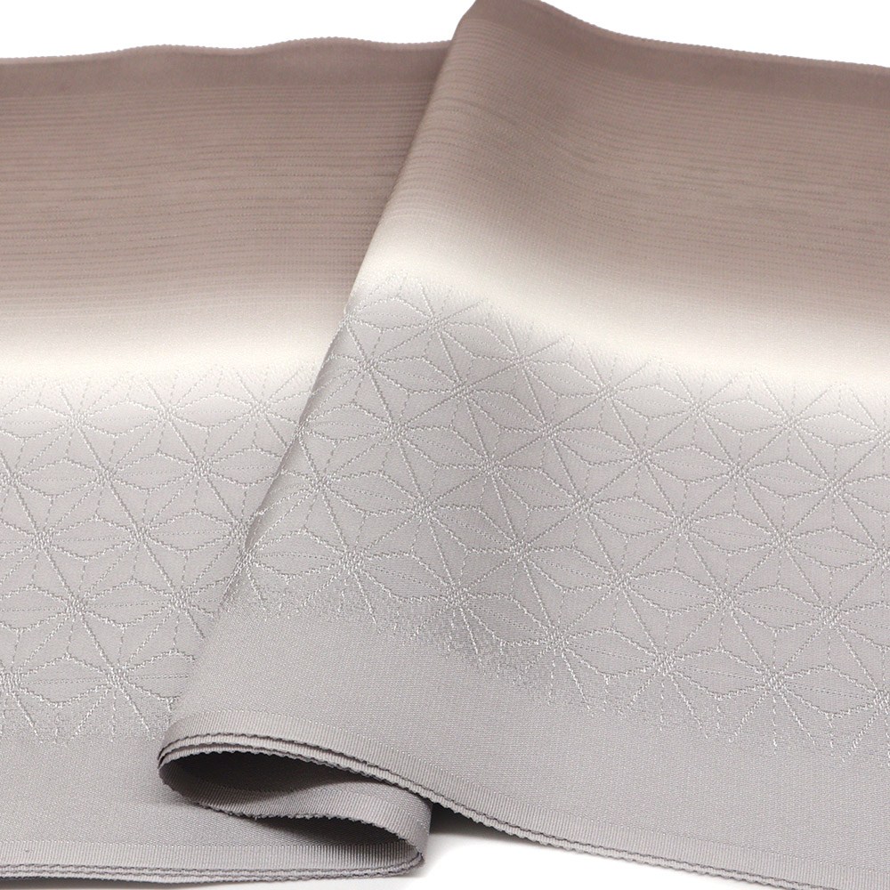 縦ぼかし帯揚 (麻の葉/縞地紋)