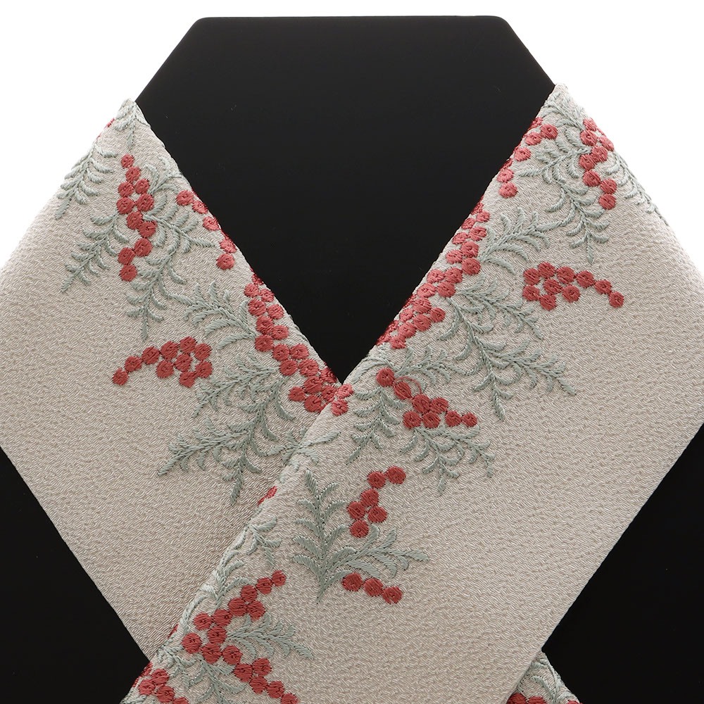 刺繍半衿(ミモザ)【いち利モールオリジナル】