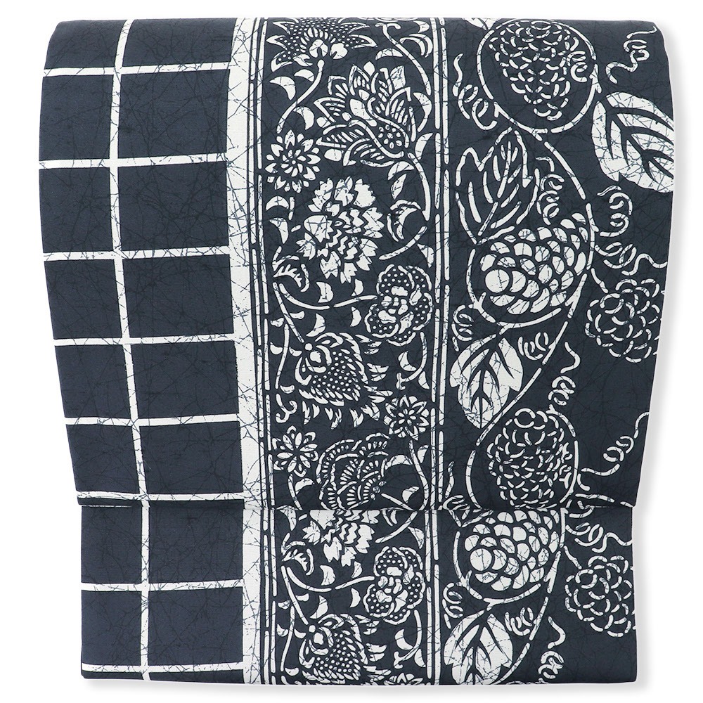 夏牛首袋帯(葡萄唐草間道)『牛首四季衣』【二代目 川村久太郎×白山工房】