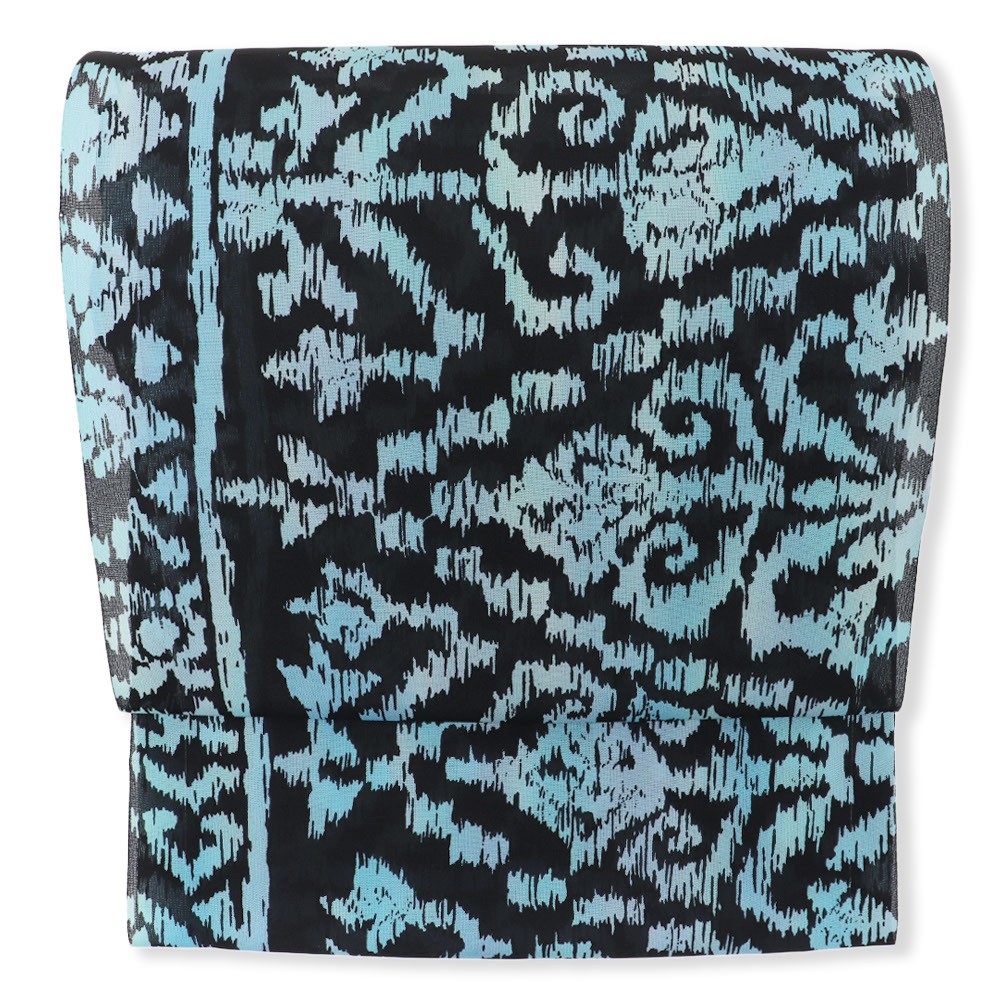 夏上田紬九寸名古屋帯【会信織物】