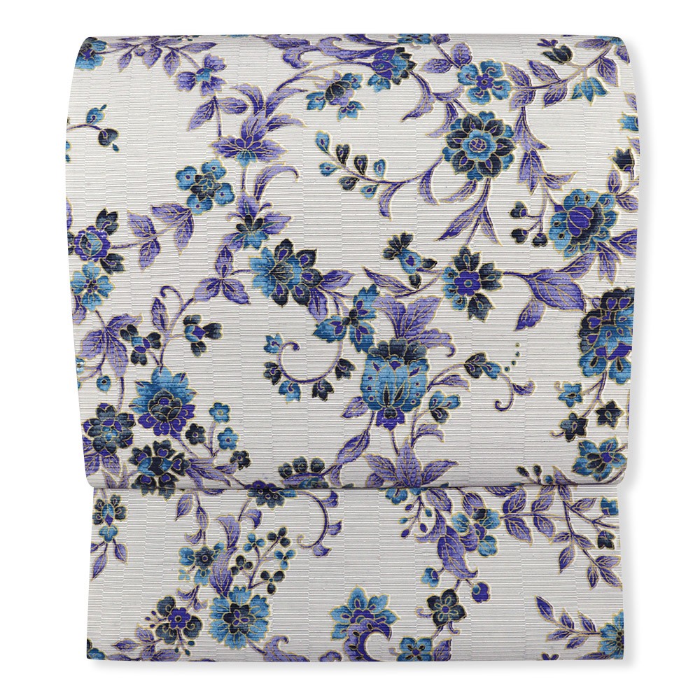 牛首八寸名古屋帯(花冠)【白山工房×岡重】