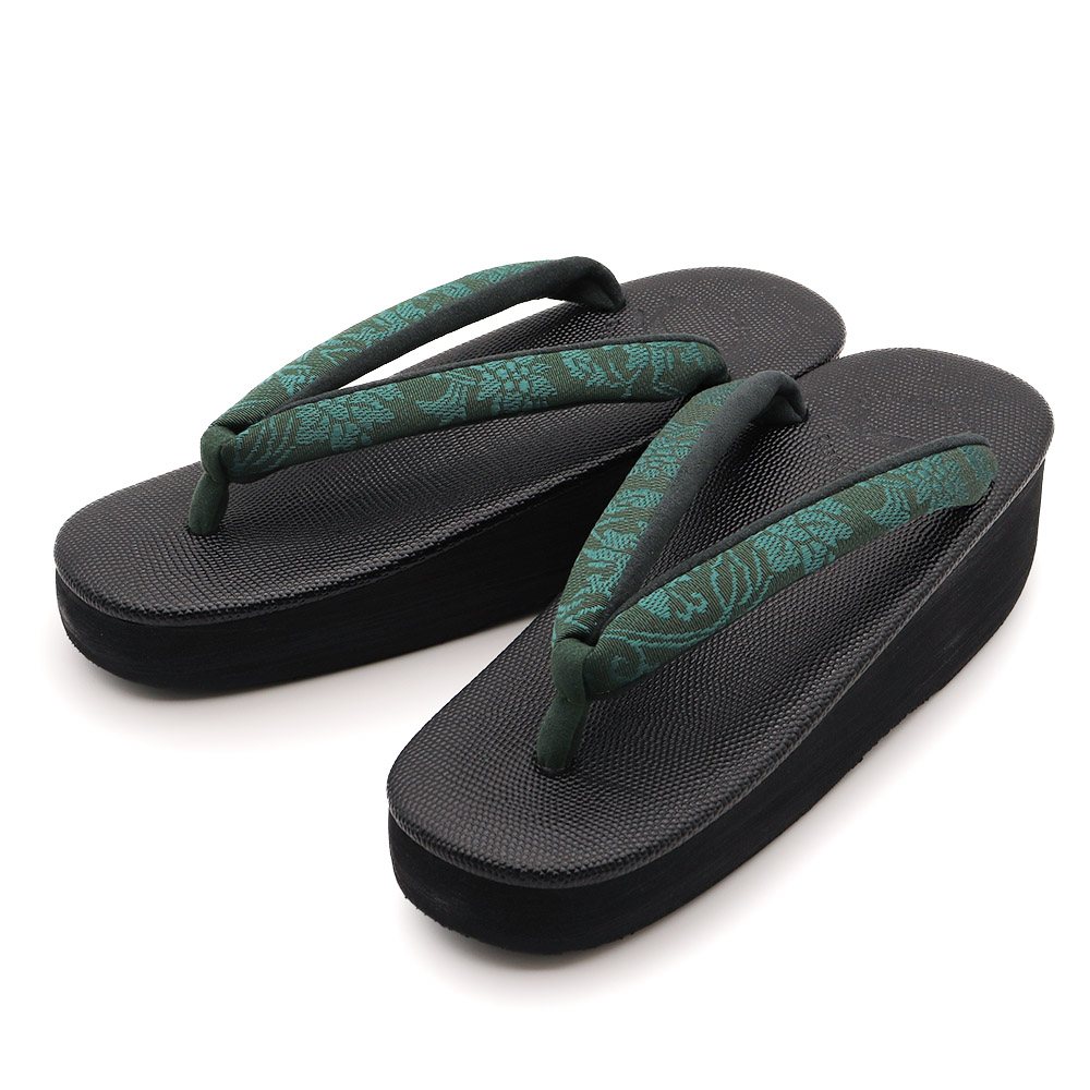 博多織カフェ草履(花唐草)【カレンブロッソ】