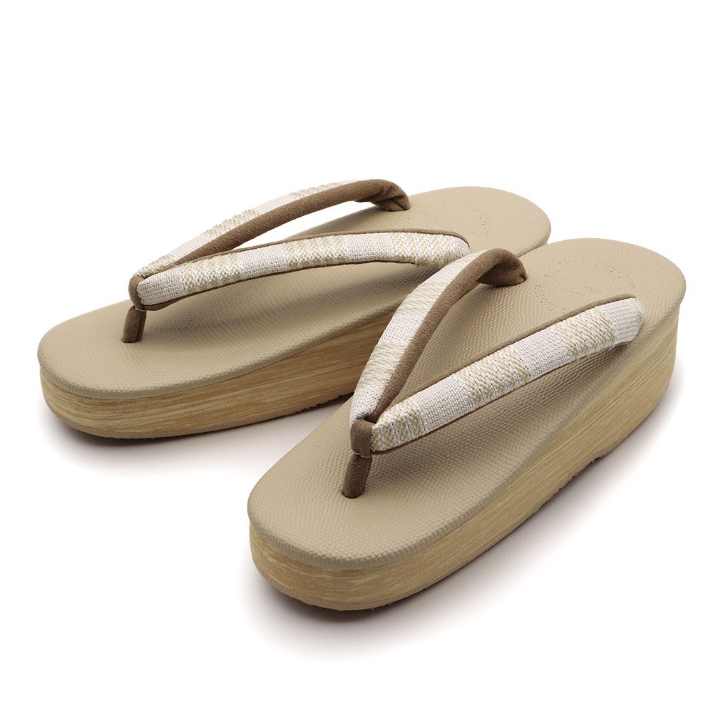 博多織カフェ草履(横段)【カレンブロッソ】