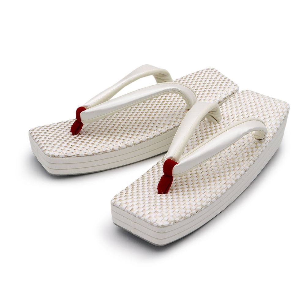 スクエア型草履【白梅】