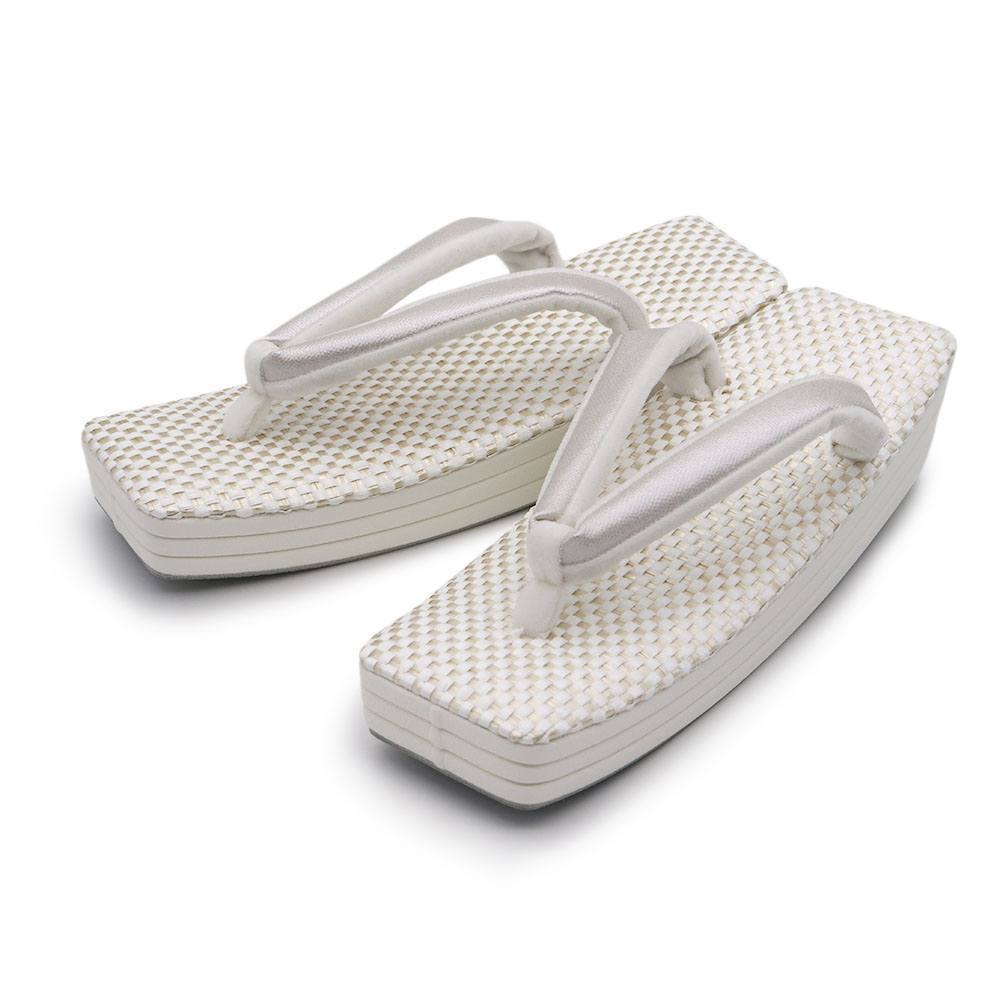 スクエア型草履【白梅】