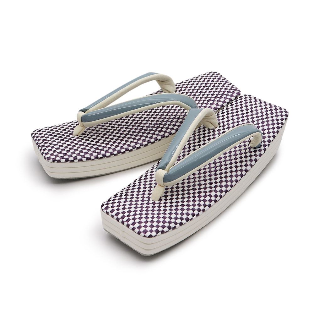 スクエア型草履【白梅】