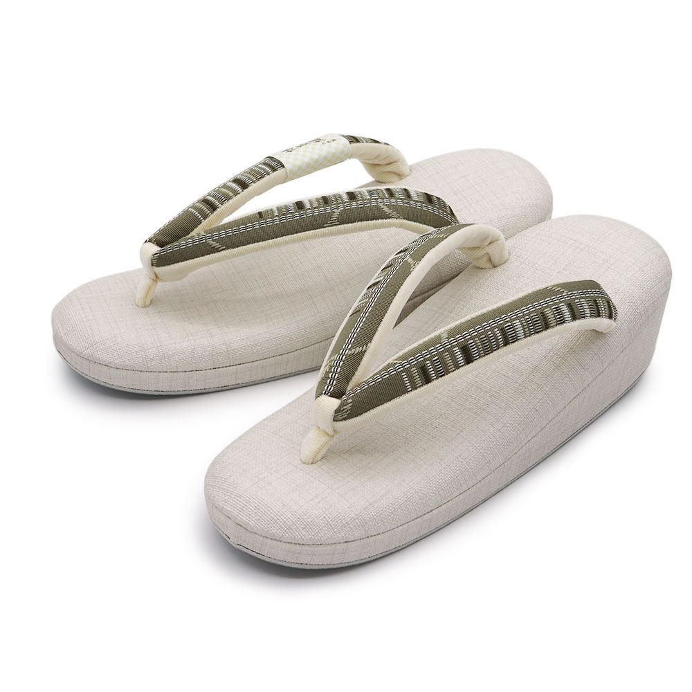 一枚芯草履(博多織/間道)