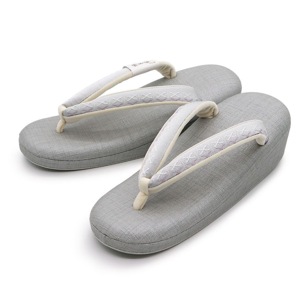 一枚芯草履(博多織/幾何間道)