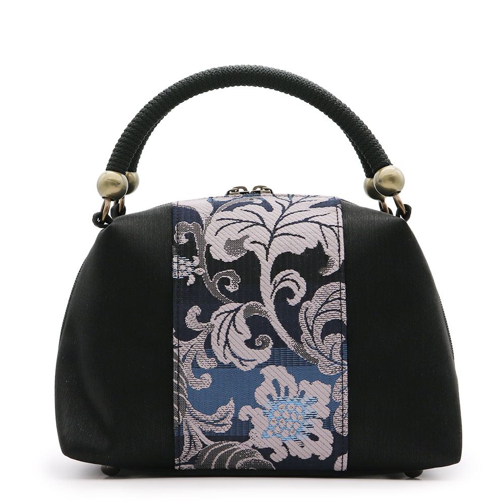 丸型ボストンバッグ(博多/唐花)『彩小径』