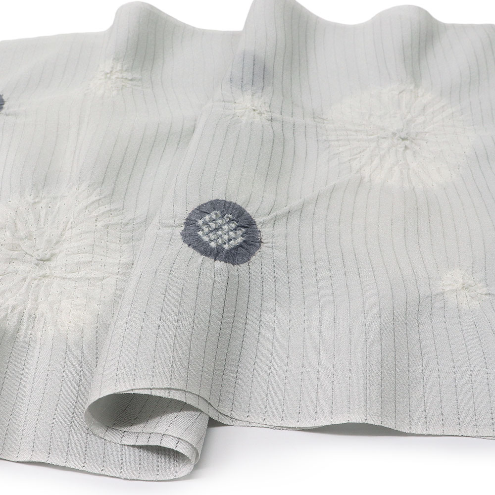 輪出し絞り絽帯揚(小花)【加藤萬】