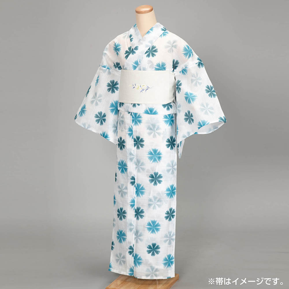 いち利の特撰オトナ浴衣（撫子）：青緑