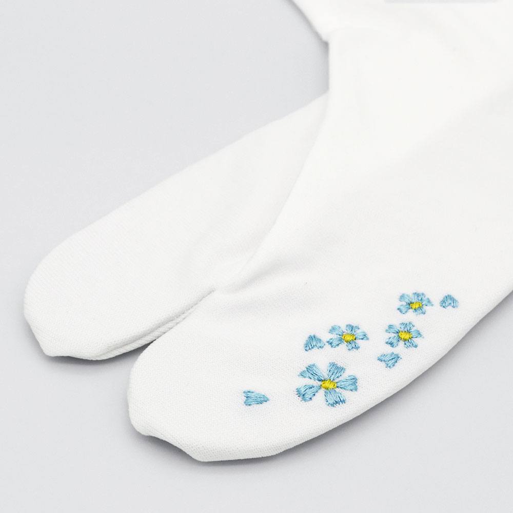 刺繍ストレッチ足袋(桜)『たび姫』