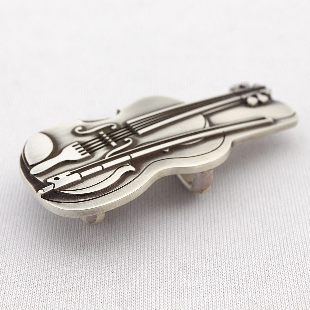 真鍮製帯留(バイオリン)【大原商店】