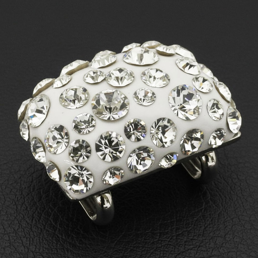 ラインストーン帯留(スクエア)『花しおり』【大原商店】