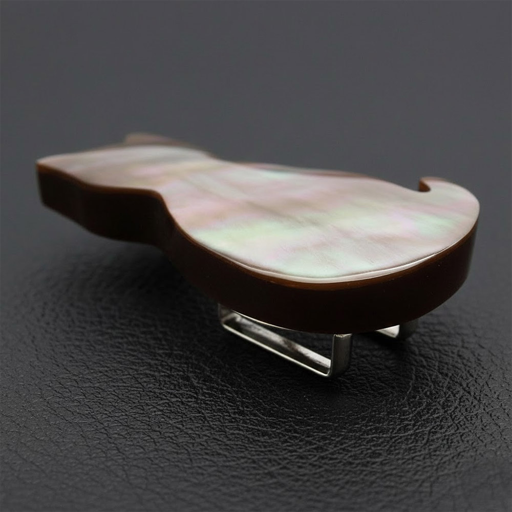 貝帯留(ネコ)【リオン工芸】