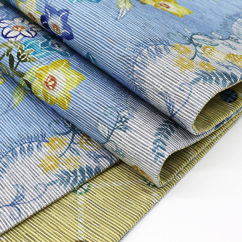 仕立て上がりリバーシブル半巾帯(風のカンパニュラ)【召しませ花】