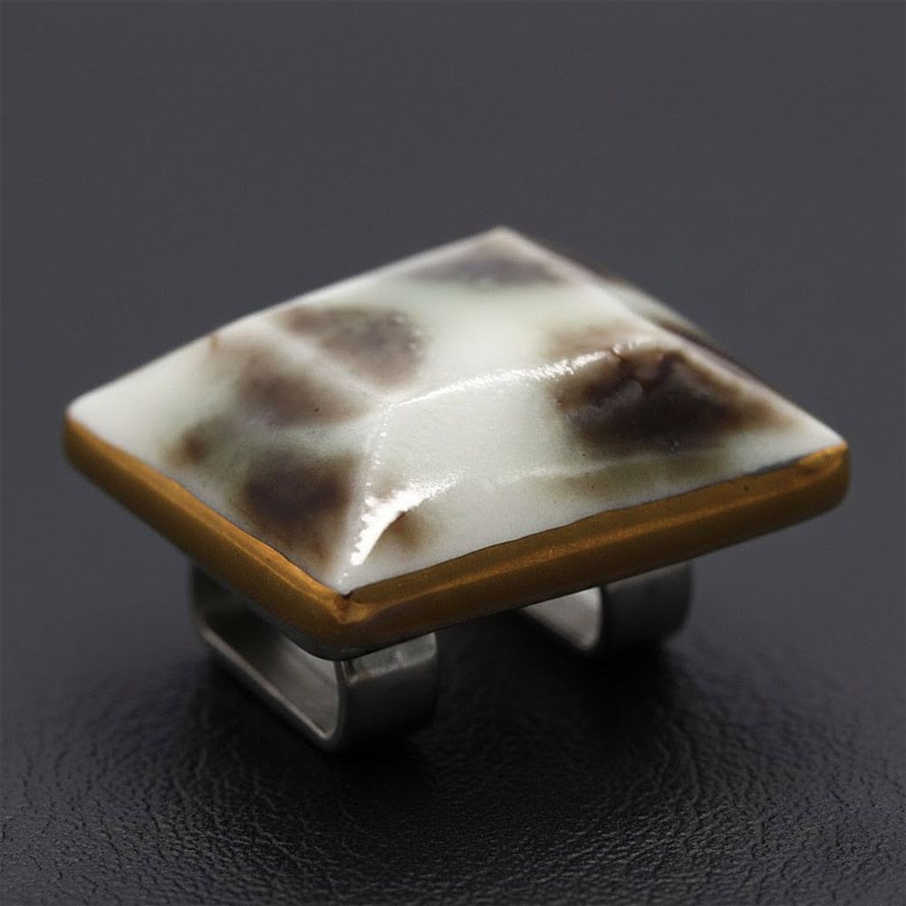 美濃焼帯留(トラぺジウム)【七窯社】