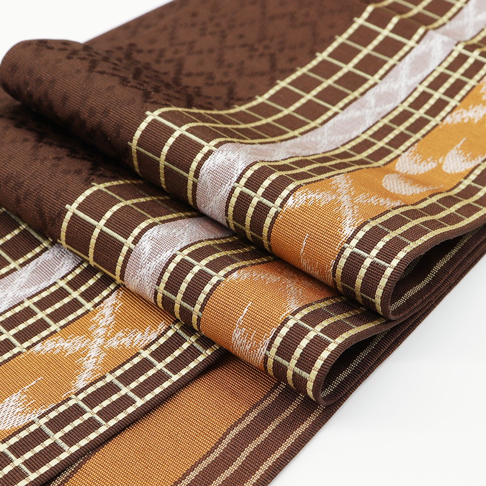 博多小袋帯(絣風)『舞扇』