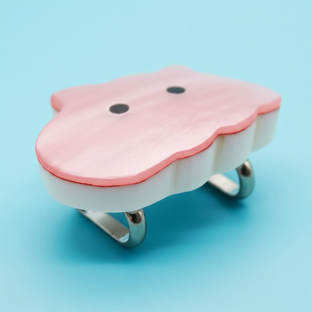 貝帯留(ミニメンダコ)【リオン工芸】