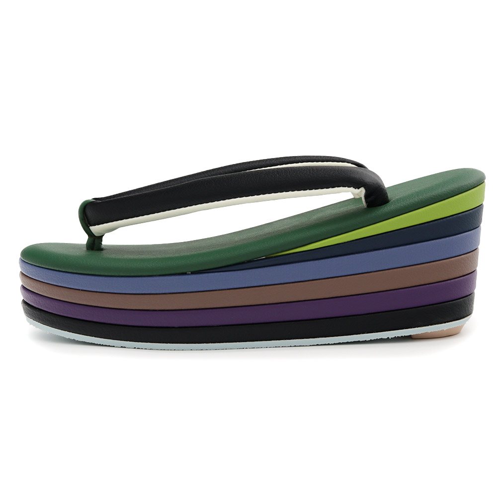 厚底草履(6段)『彩小径』