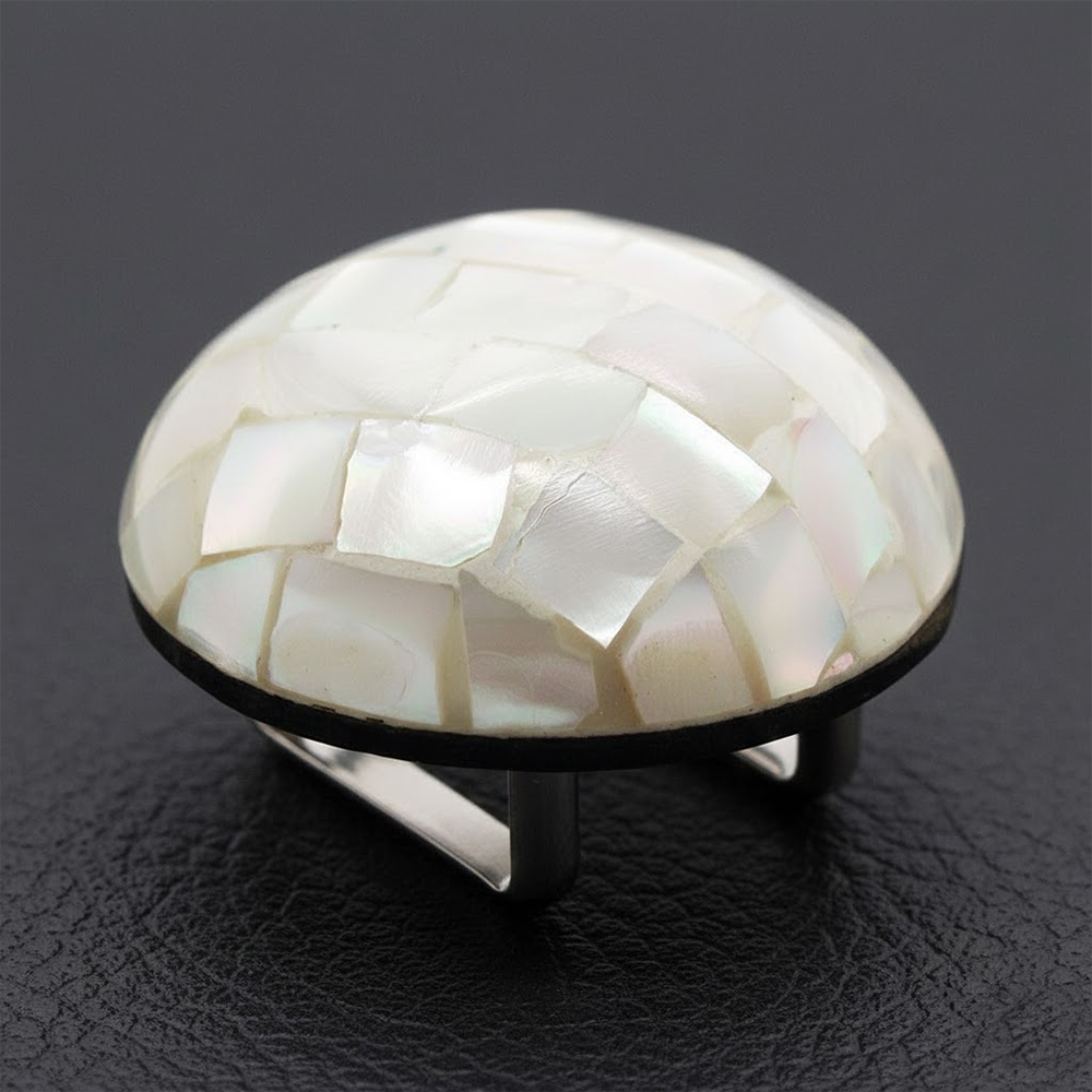 螺鈿帯留(ラウンド/中)『花しおり』【大原商店】