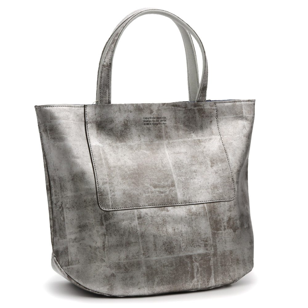 本革丸マチ3バッグ『琳派シルバー』【カレンブロッソ】