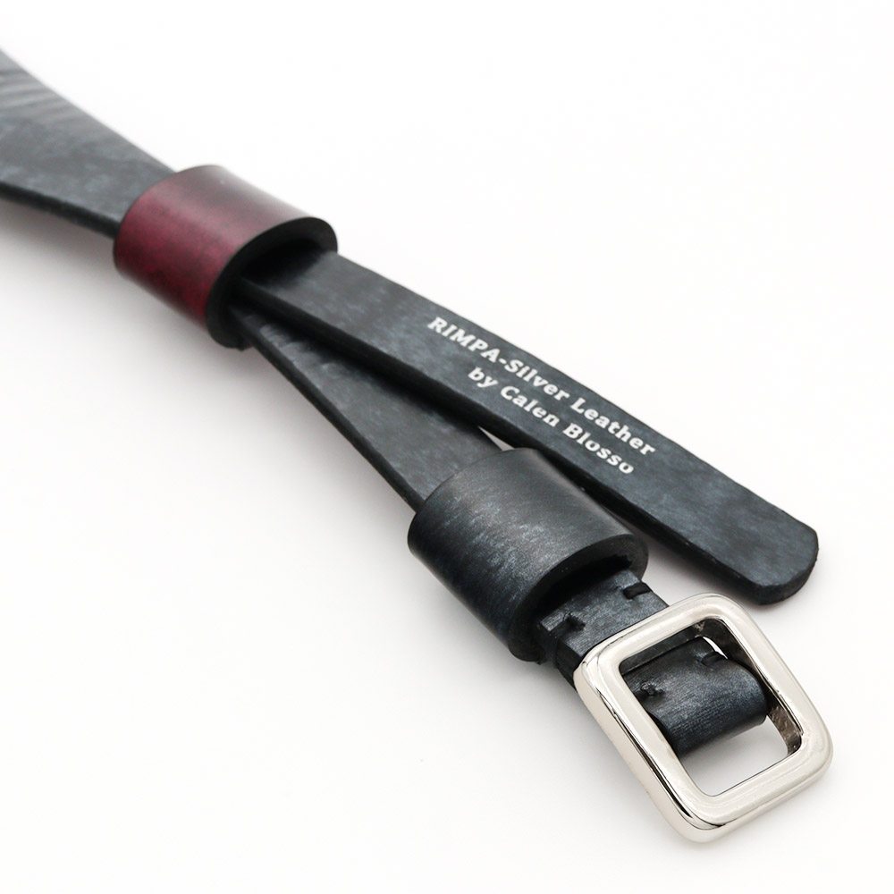 本革帯締めベルト『琳派シルバー』【カレンブロッソ】