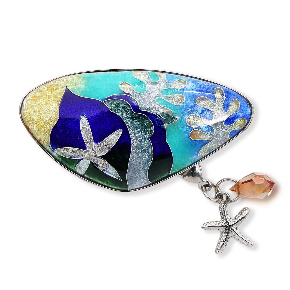 京七宝焼帯留『SHELL』【wayuplus×いち利モール】