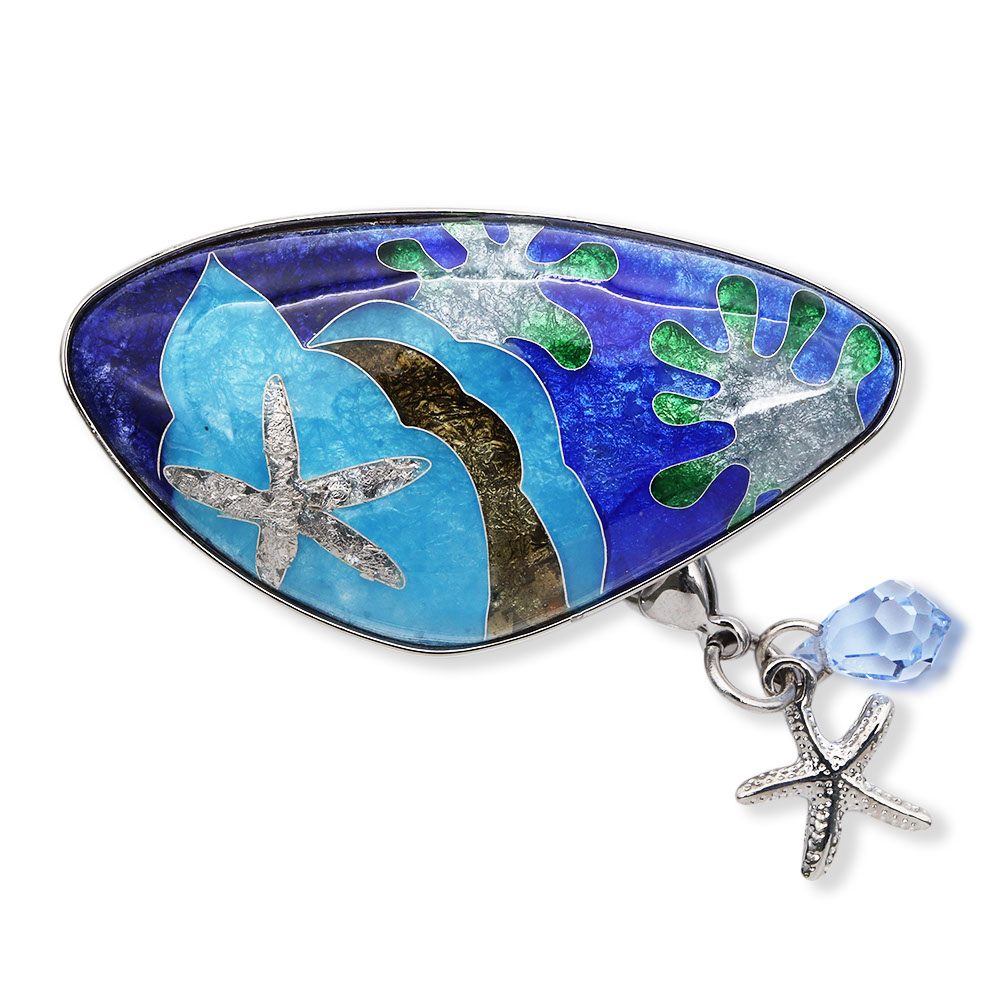 京七宝焼帯留『SHELL』【wayuplus×いち利モール】