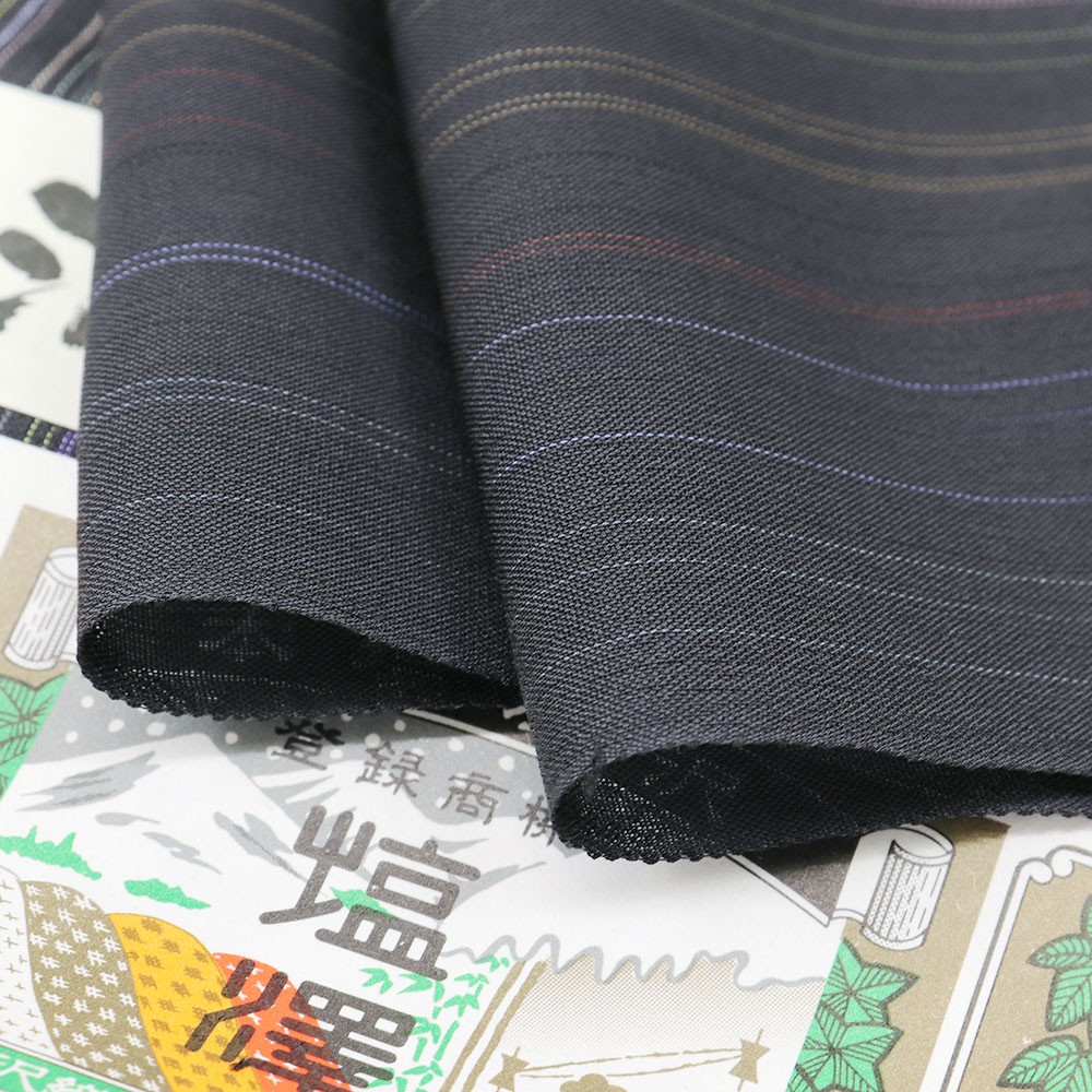 夏塩沢『100色乱縞』【やまだ織】