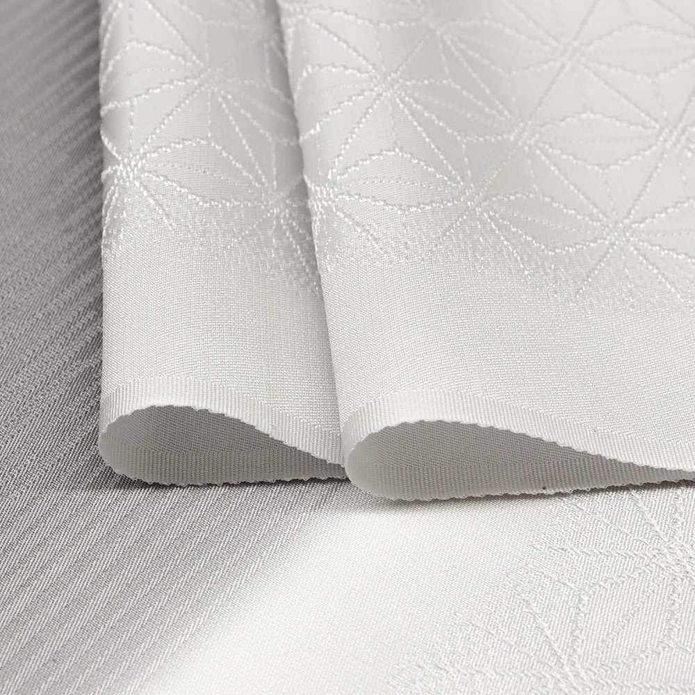 縦ぼかし帯揚 (麻の葉/縞地紋)