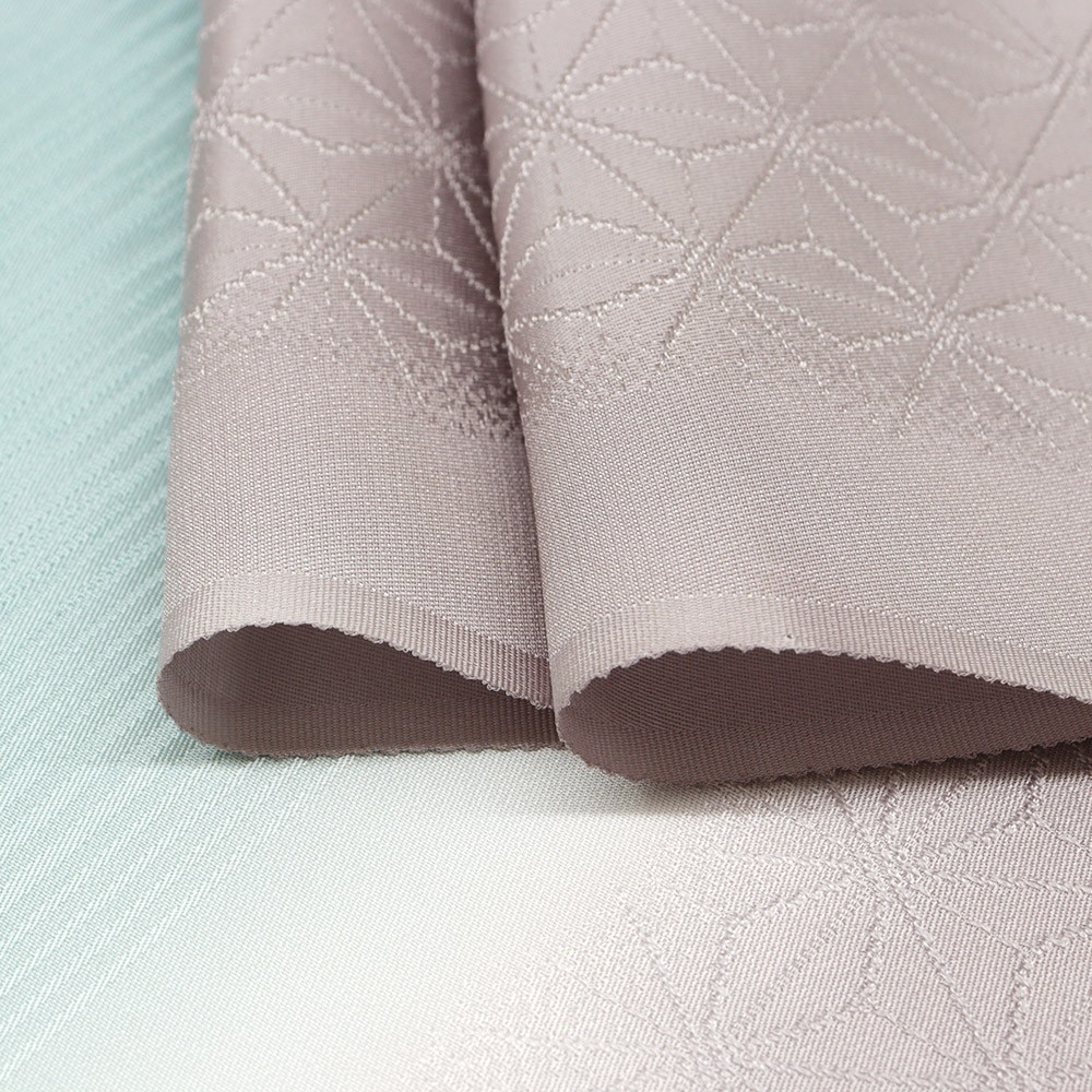 縦ぼかし帯揚 (麻の葉/縞地紋)