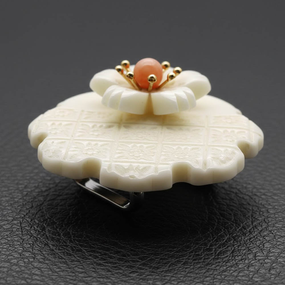 帯留(雪輪に桜)【大原商店】