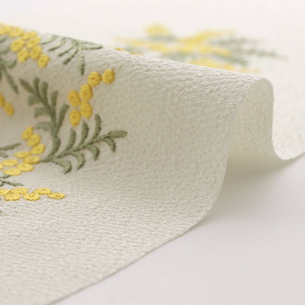 刺繍半衿(ミモザ)【いち利モールオリジナル】