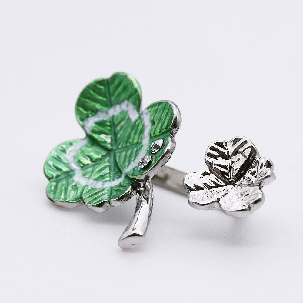 真鍮帯留(クローバー)