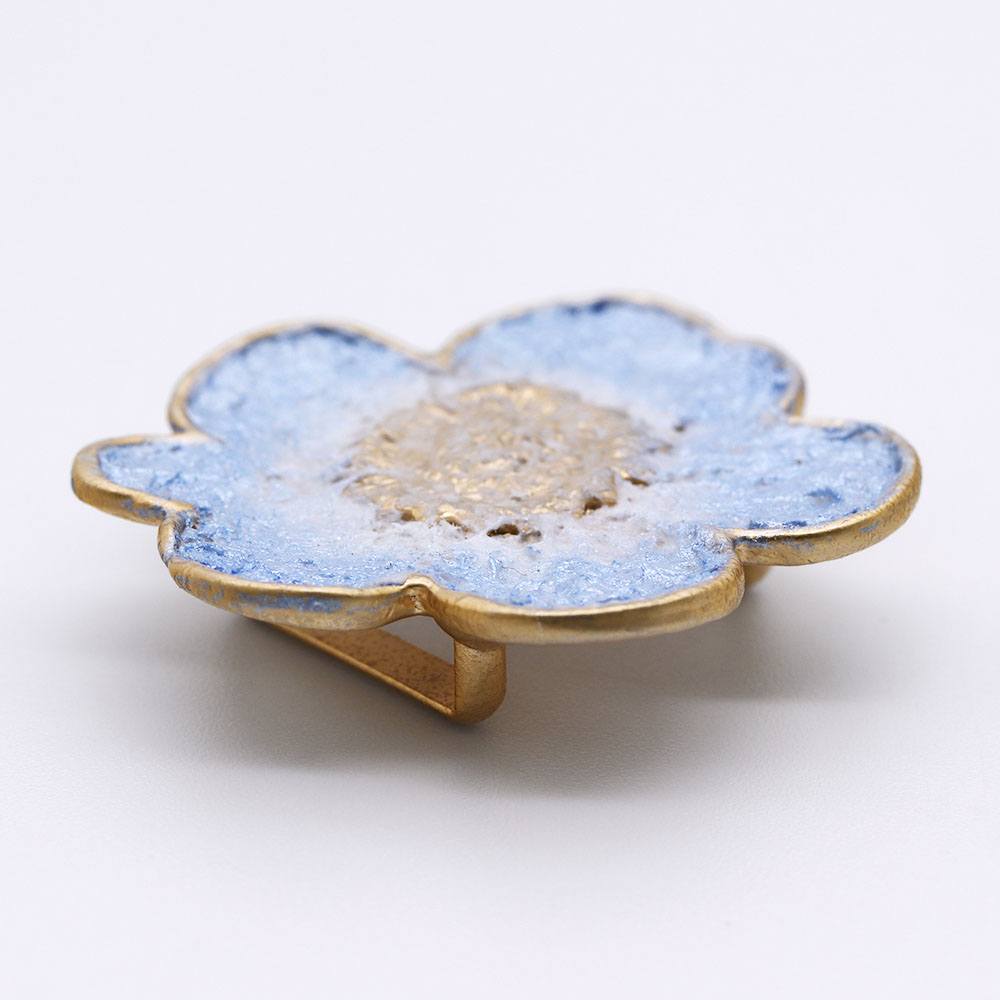 真鍮帯留(フラワー)